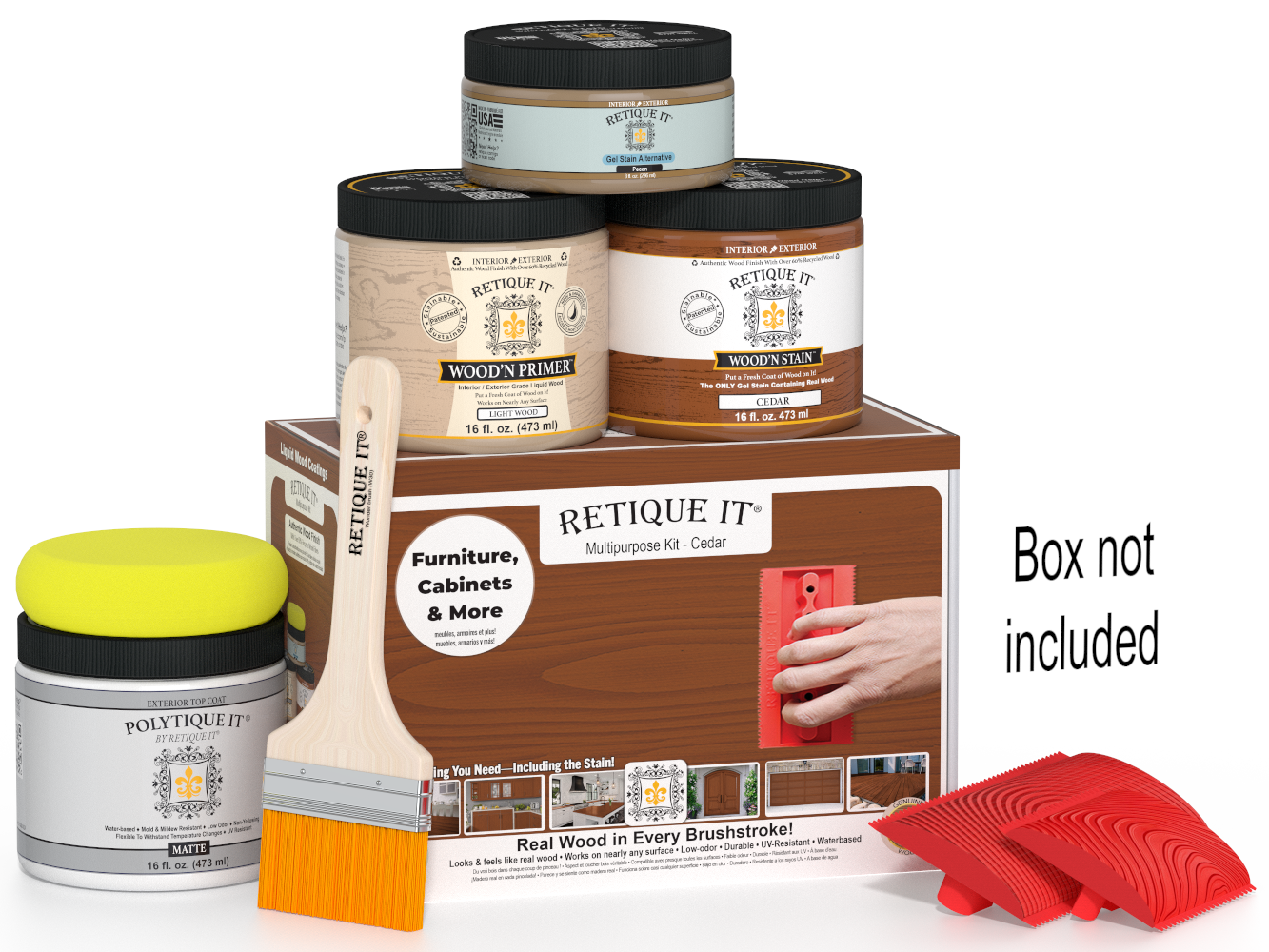 Multi-purpose Wood'n Kit (Med) - Cedar - Exterior Top Coat