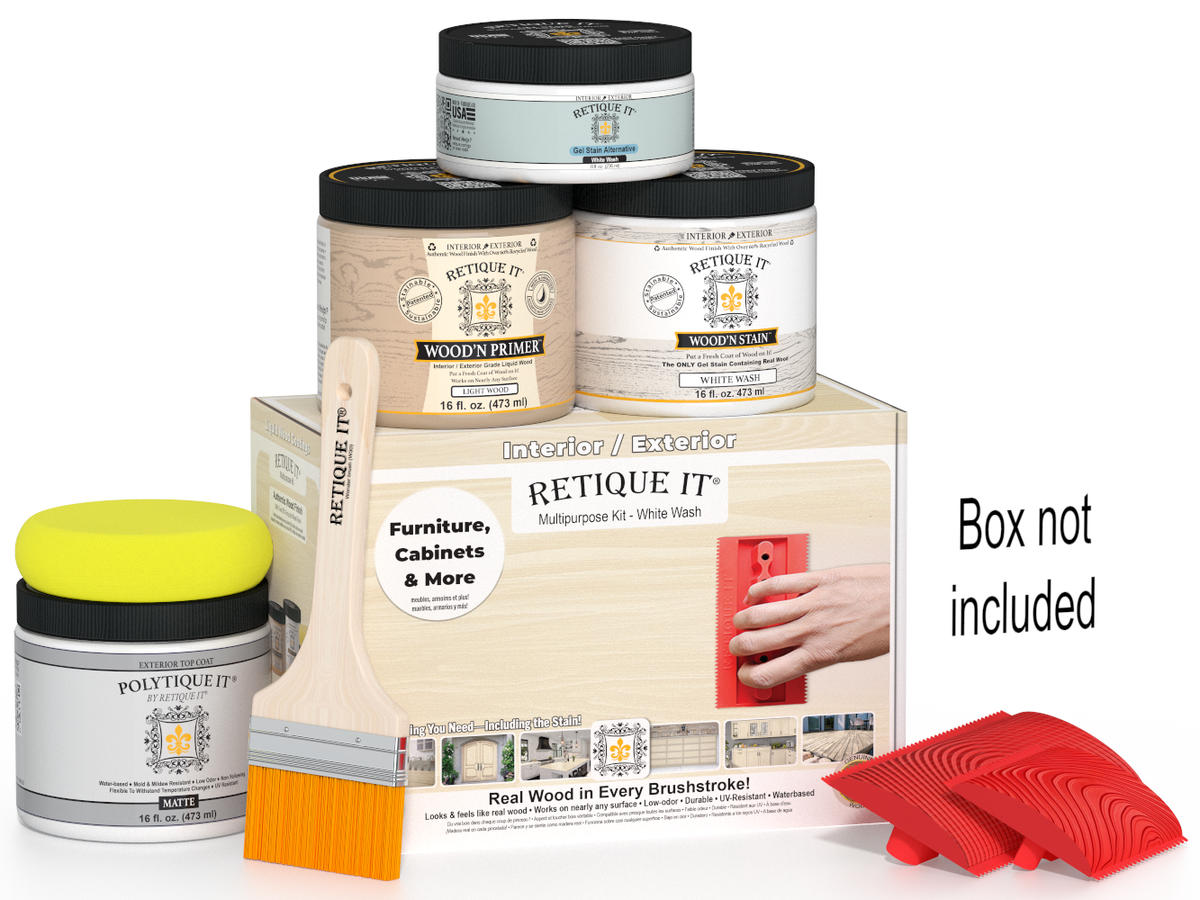 Multi-purpose Wood'n Kit (Med) - White Wash - Exterior Top Coat