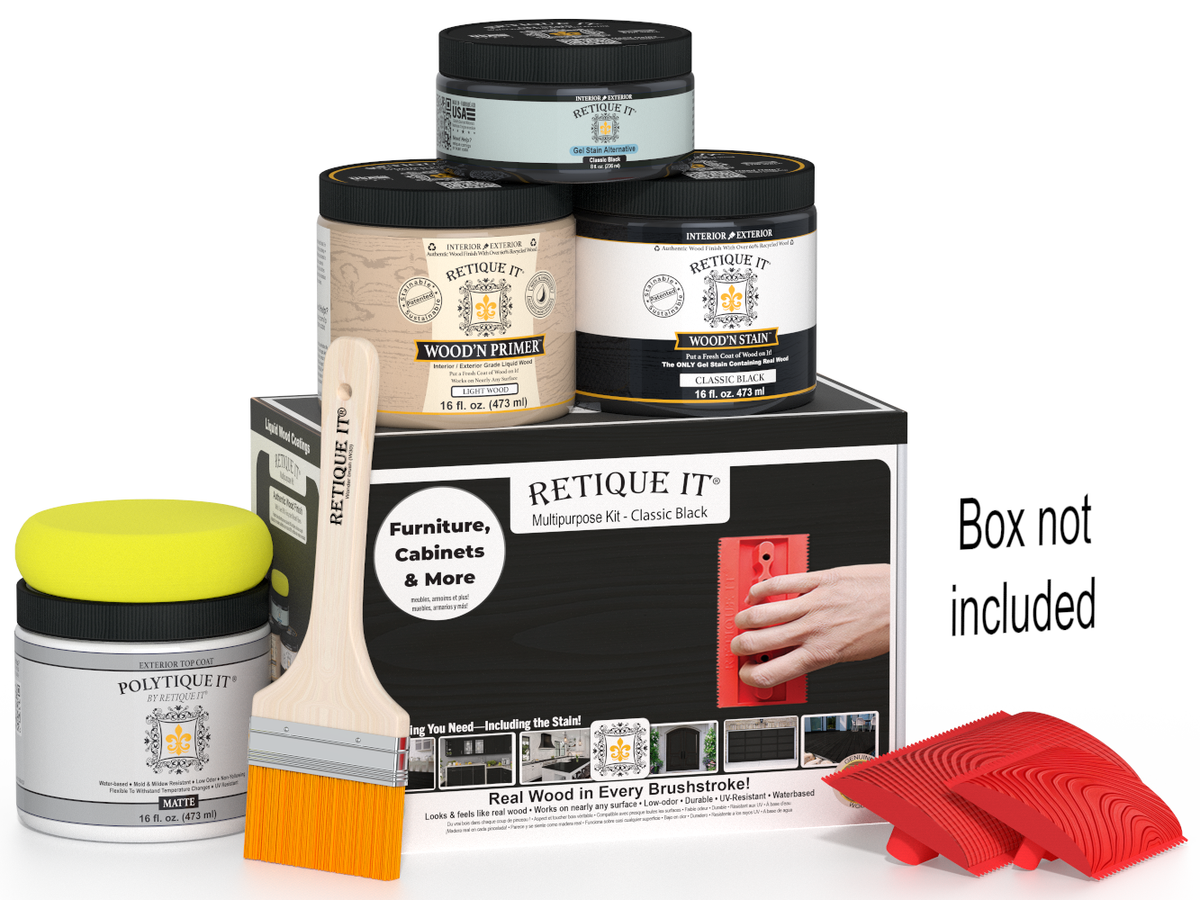 Multi-purpose Wood'n Kit (Med) - Classic Black - Exterior Top Coat