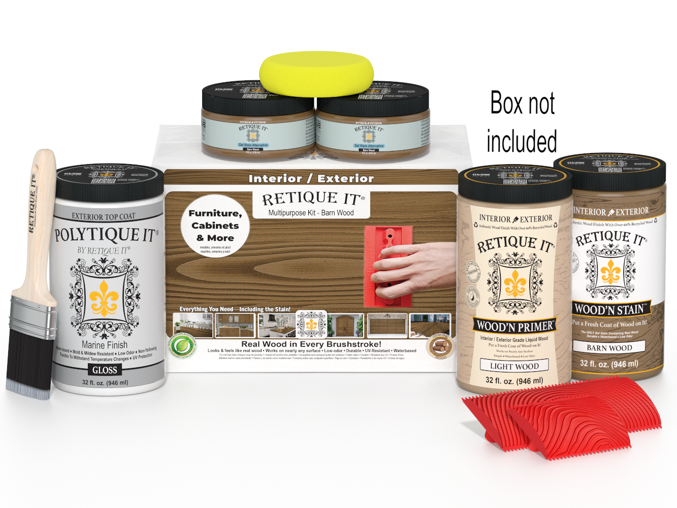 Multi-purpose Wood'n Kit (Large) - Barn Wood - Exterior Top Coat