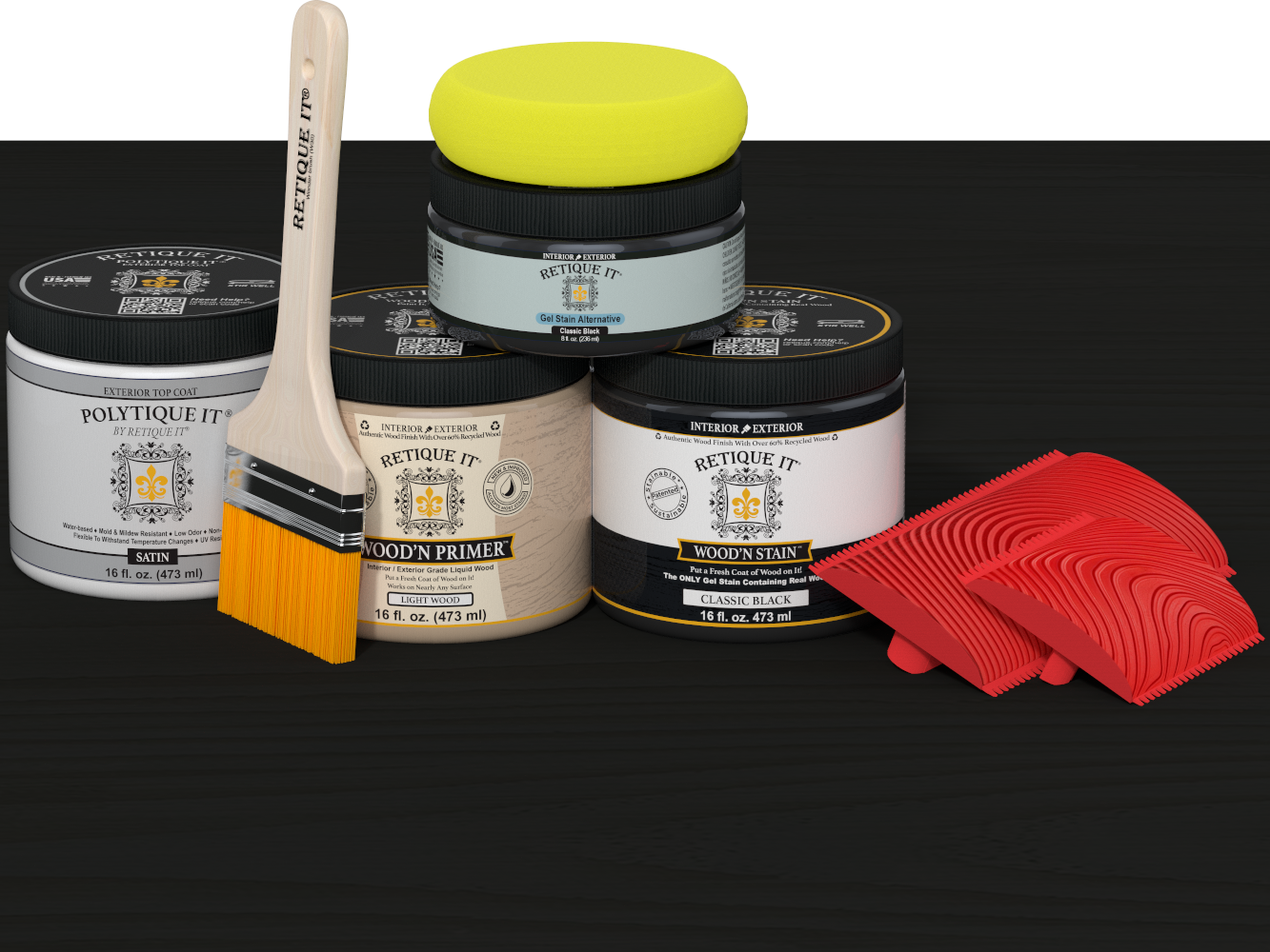 Multi-purpose Wood'n Kit (Med) - Classic Black - Exterior Top Coat