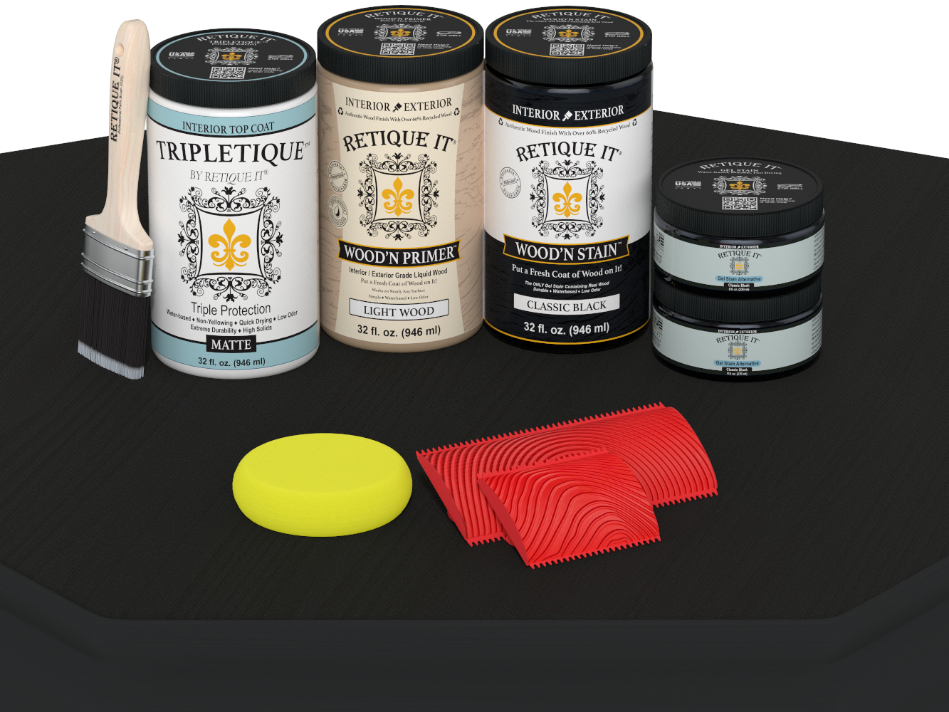 Multi-purpose Wood'n Kit (Large) - Classic Black - Interior Top Coat