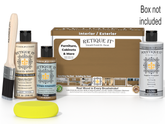 Retique It Multi-purpose Smooth Finish Kit in Pecan, exterior top coat with glossy wood finish and smooth texture.