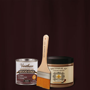 Liquid Wood Kit - Black Cherry Oil-based Stain - Retique It®